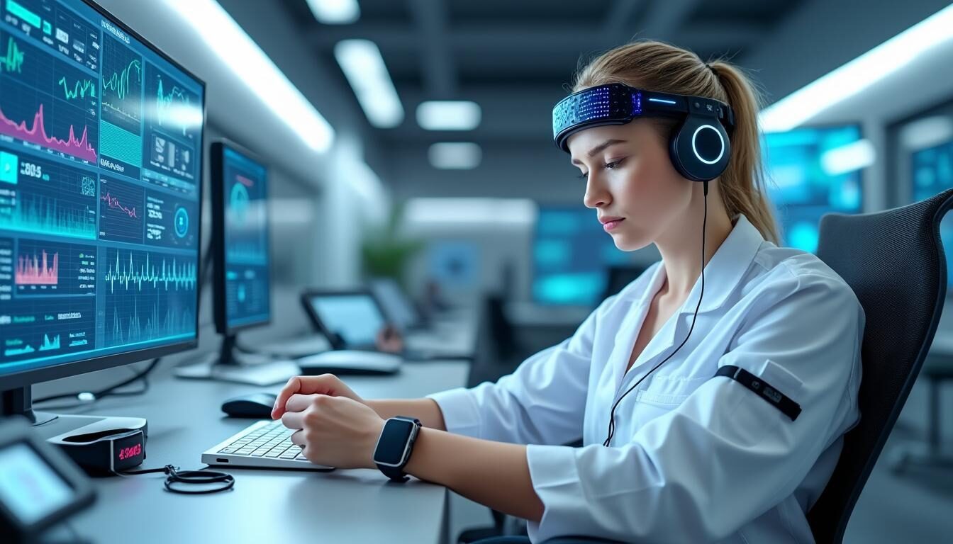 découvrez comment les technologies biométriques analysent les signes physiologiques pour détecter le stress et la fatigue, et ainsi améliorer le bien-être au quotidien.
